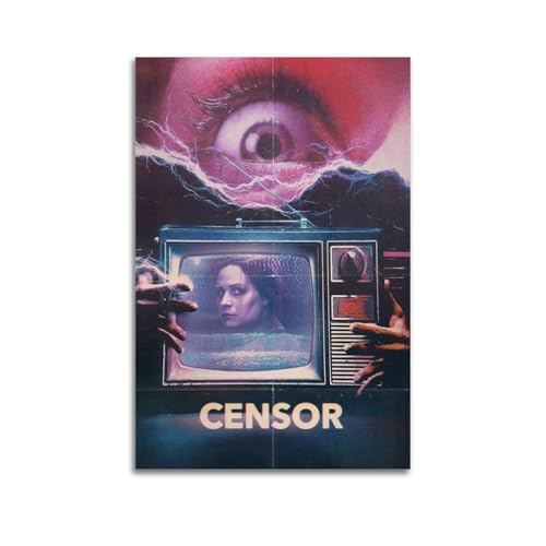 TRWQEVQWEG Censor Poster auf Leinwand, Wandkunstdruck, ästhetisches Poster, moderne Kunst, Gemälde für Wohnzimmer, 30 x 45 cm, ungerahmter Stil von TRWQEVQWEG