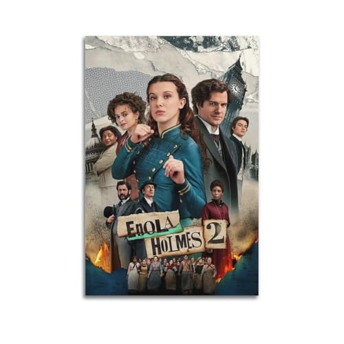 TRWQEVQWEG Enola Holmes 2 Poster auf Leinwand, Wandkunstdruck, ästhetisches Poster, moderne Kunst, Gemälde für Wohnzimmer, 60 x 90 cm, ungerahmter Stil von TRWQEVQWEG