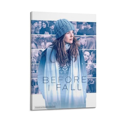 TRWQEVQWEG Poster auf Leinwand, Motiv "Before I Fall", Kunstdruck, ästhetisches Poster, moderne Kunst, Gemälde für Wohnzimmer, 30 x 45 cm, Rahmenstil von TRWQEVQWEG