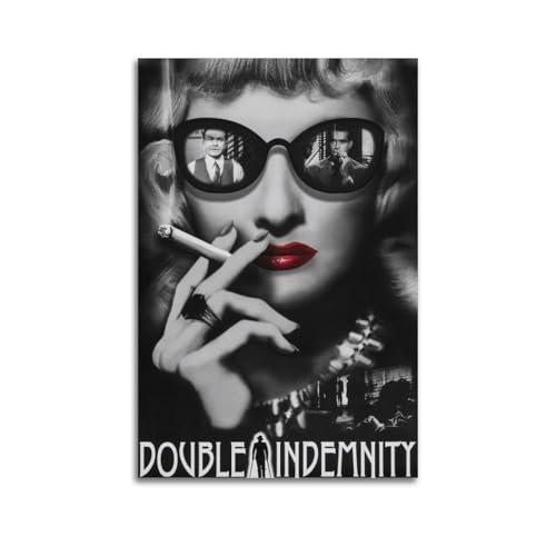 TRWQEVQWEG Poster auf Leinwand, Motiv Double Indemnity, Kunstdruck, ästhetisches Poster, moderne Kunst, Gemälde für Wohnzimmer, 30 x 45 cm, ungerahmter Stil von TRWQEVQWEG
