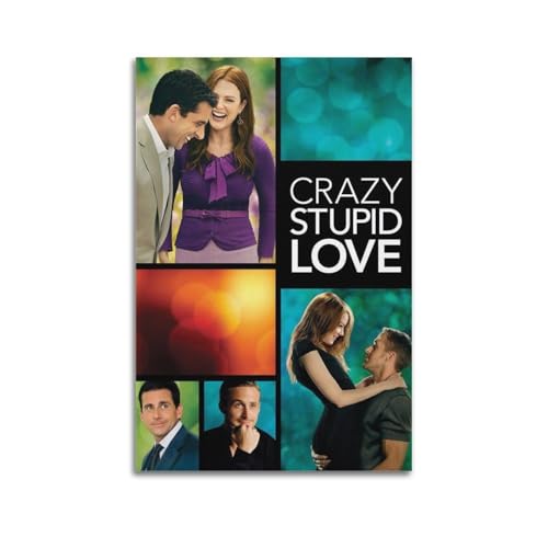 TRWQEVQWEG Poster auf Leinwand, Motiv: Crazy Stupid Love, Kunstdruck, ästhetisches Poster, moderne Kunst, Gemälde für Wohnzimmer, 60 x 90 cm, ungerahmter Stil von TRWQEVQWEG