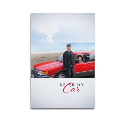 TRWQEVQWEG Poster auf Leinwand "Drive My Car", Wandkunstdruck, ästhetisches Poster, moderne Kunst, Gemälde für Wohnzimmer, 60 x 90 cm, ungerahmter Stil von TRWQEVQWEG