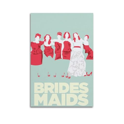 TRWQEVQWEG Poster auf Leinwand mit Aufschrift "Brides Maides", Kunstdruck, ästhetisches Poster, moderne Kunst, Gemälde für Wohnzimmer, 30 x 45 cm, ungerahmter Stil von TRWQEVQWEG