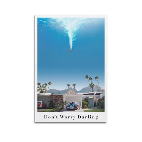 TRWQEVQWEG Poster mit Aufschrift "Don't Worry Darling", Leinwanddruck, ästhetisches Poster, moderne Kunst, Gemälde für Wohnzimmer, 20 x 30 cm, ungerahmter Stil von TRWQEVQWEG