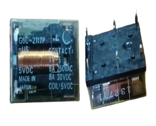 1 STÜCK G6C-2117P-US 5 VDC; G6C-2114P-US 12 VDC; Relais 6-polig 8 A(G6C-2117P-US 5VDC) von TRWUQHGD