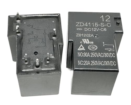 1 STÜCK ZD4115-SC DC12V-C6 (T90-1C-6P-12V-30A) Relais 6-polig von TRWUQHGD