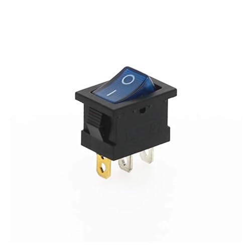 1 Stück KCD1 Schalter 3 Pin Auto Wippschalter 220V Rot Gelb Grün Blau Bester Preis(Blue) von TRWUQHGD