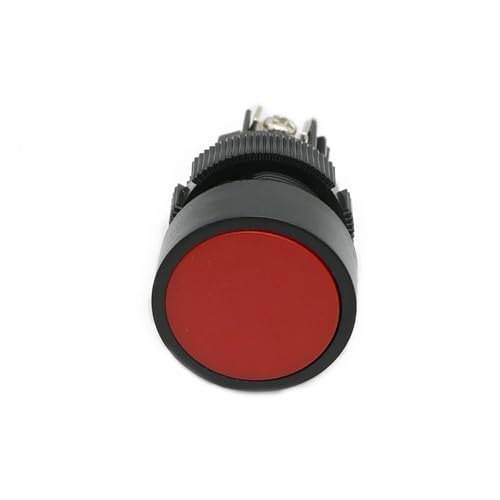 10 teile/los 22mm Momentary Mini Push Button Schalter Runde Schraube Flache Runde Rot Grün Blau NO+NC XB2-EA142 XB2-EA131 XB2-EA121(Red-NO.NC) von TRWUQHGD