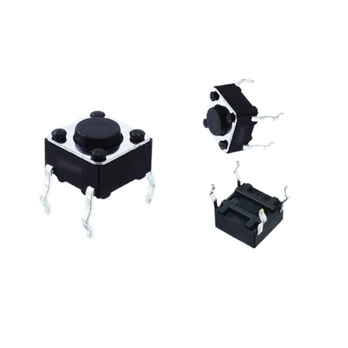 12PCS 6 * 6mm spielzeug DIY touch schalter gerade 4-pin 6x6x4,5mm kupfer pin taste taktile schalter höhe 4,1-20mm verfügbar(6x4.1H-12PCS) von TRWUQHGD