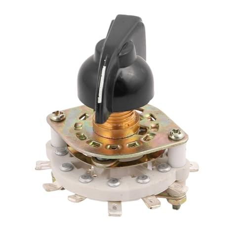 1PCS KCZ 1 pol 6/7/8/9/10 position drehschalter selector mit kanal (mit abdeckung)(1 Pole 6 Position) von TRWUQHGD