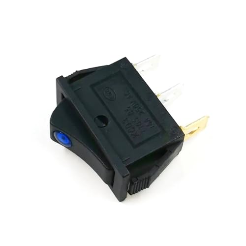 1PCS Katze Auge mit Licht KCD3 Rocker Schalter 3-Pin Boot Heizung Heizung Tisch Netzschalter 250V 16A(Blue Light x1PC) von TRWUQHGD