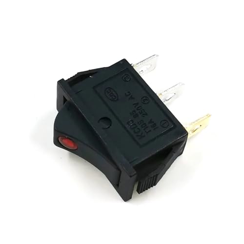 1PCS Katze Auge mit Licht KCD3 Rocker Schalter 3-Pin Boot Heizung Heizung Tisch Netzschalter 250V 16A(Red Light x1PC) von TRWUQHGD