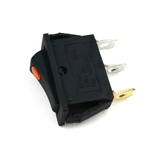 1PCS Katze Auge mit Licht KCD3 Rocker Schalter 3-Pin Boot Heizung Heizung Tisch Netzschalter 250V 16A(Yellow Light x1PC) von TRWUQHGD