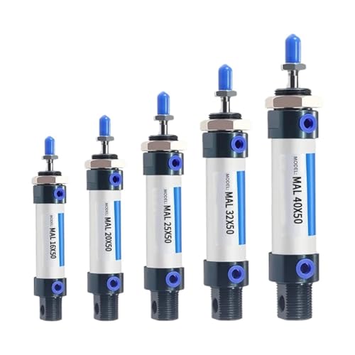 1PCS Pneumatikzylinder Doppelkompression kleine Minibohrung 25mm Hub 25/50/75/100 200 400 Einzelstangenzylinder(150mm Stroke) von TRWUQHGD