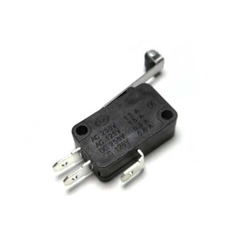1PCS ZW7-2 schwarzer Fahrschalter V-156-1C25 mit langem Spornrad-Mikrofahrschalter von TRWUQHGD
