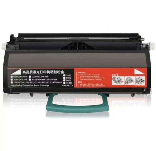 TReCVd Kompatibel mit X264DN X363DN X364DN X364DW Druckermodelle Tonerpatrone mit Chip x264 x364 Drum -Einheit(BK-TONER-9K) von TReCVd