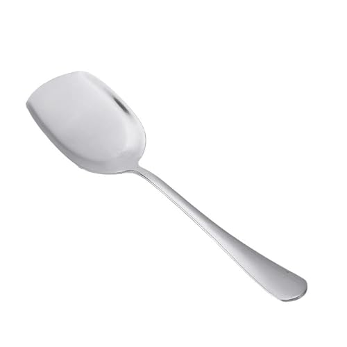 Edelstahllöffel, großes Buffet, Hochglanzpolieren, langer Griff, multifunktionales Servierbesteck for den Haushalt(Spatula) von TRgqify-KM