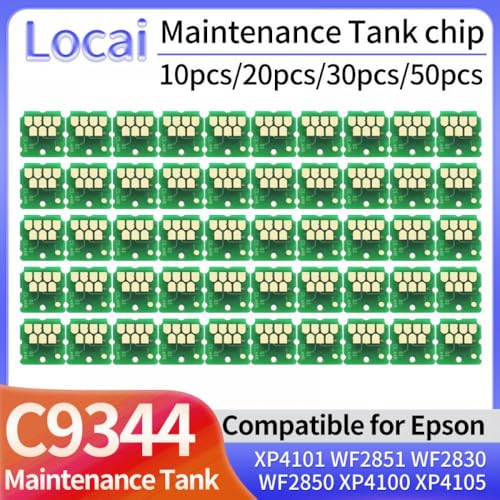 TRyYCB 10 bis 50pcs C9344 Wartungspanzerchip kompatibel mit XP-4101 WF2851 WF2830 WF2850 XP4100 XP4105 WF2810DWF WF2830DWF WF2850DWF XP3100(C9344 chip-50pcs) von TRyYCB