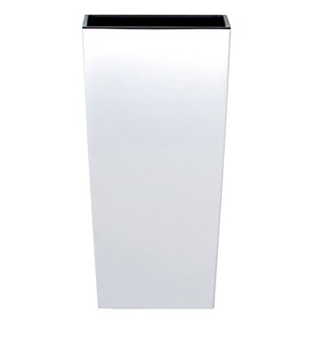 Blumentopf Höhe 42cm Weiß Übertopf Blumen Pflanzen Kübel Pflanzkübel Eckig Kunststoff von TS Exclusiv