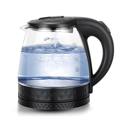 1,2 L Wasserkocher Aus Glas – Innenseite Aus Edelstahl, Schnelles Kochen, Automatische Abschaltung, BPA-frei, Perfekt For Den Heimgebrauch, Tee Und Kaffee von TS TAC-SKY