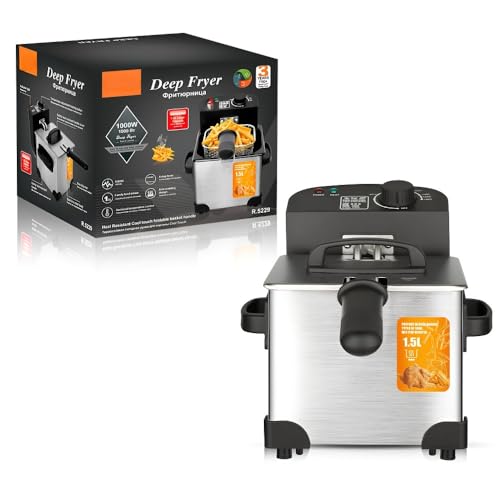 1,5-l-Elektrofritteuse – For Den Privaten Und Gewerblichen Gebrauch, Perfekt For Pommes, Hühnchen, Krapfen von TS TAC-SKY