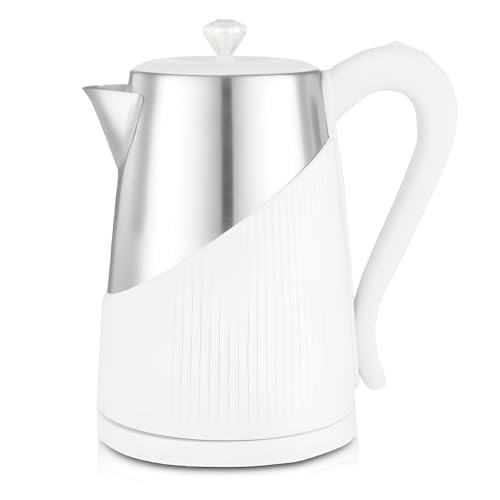 2-Liter-Wasserkocher Aus Edelstahl Mit Automatischer Abschaltung, Multifunktions-Warmwasserbereiter Mit Großer Kapazität Und Überhitzungsschutz(White) von TS TAC-SKY