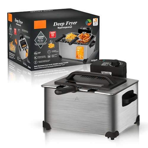 2-in-1-Elektrofritteuse For Den Privaten Und Gewerblichen Gebrauch – Doppelkorbfritteuse Mit Temperaturregelung For Pommes Frites, Brathähnchen Und Mehr von TS TAC-SKY