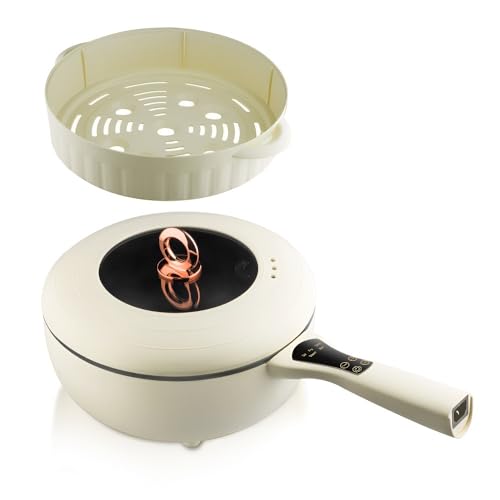 2-in-1 Multifunktions-Elektrowok Und Dampfgarer – 5 L + 7 L, Antihaftbeschichtet, All-in-One For Pfannenrühren, Kochen, Dämpfen, For Den Heimgebrauch von TS TAC-SKY