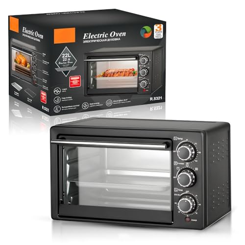 22L Elektroofen, Multifunktionaler Haushaltsbackofen Mit Sichtfenster, Geeignet For Pommes Frites, Kuchen, Brot, Einfach Zu Bedienen von TS TAC-SKY