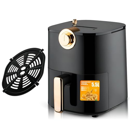 5,5 L Heißluftfritteuse Mit Großem Fassungsvermögen, Kein Öl Erforderlich, Multifunktionaler Elektroofen For Den Heimgebrauch, For Kochen Von Pommes Frites, Chicken Wings Und Gemüse von TS TAC-SKY