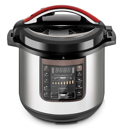 8,0 L Elektrischer Schnellkochtopf Mit Multifunktion – Suppe, Reis, Eintopf, Schongarer, Timer Und Warmhaltefunktion von TS TAC-SKY