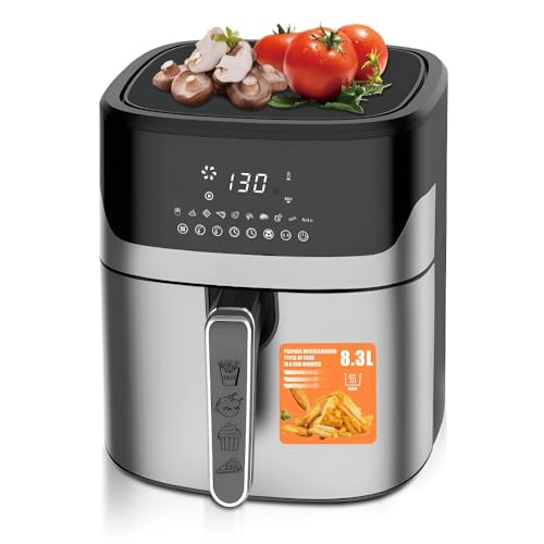 8,3 L Große Heißluftfritteuse Mit Digitalem Touchscreen, Intelligenter Multifunktionsofen Mit Wiegefunktion, Visuelles Kocherlebnis von TS TAC-SKY