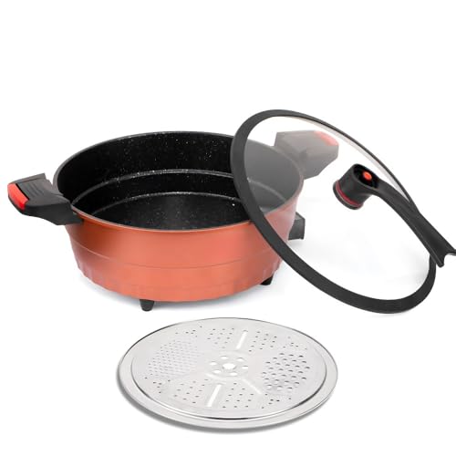 8-Liter-Multifunktions-Elektroherd For Zuhause – Elektrische Bratpfanne, Hot Pot, Dampfgarer Und Boiler, Ideal For Nudeln, Kochen Und Mehr von TS TAC-SKY