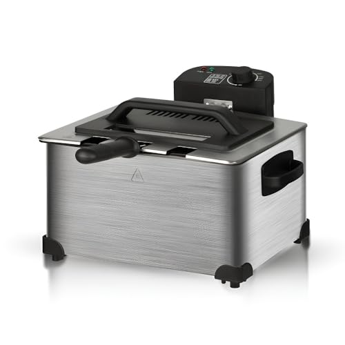 Elektrische 2-in-1-Fritteuse For Den Heimgebrauch Mit Temperaturregelung – Gewerbequalität For Pommes, Hühnchen, Donuts – Perfekt For Den Gewerblichen Und Privaten Gebrauch von TS TAC-SKY