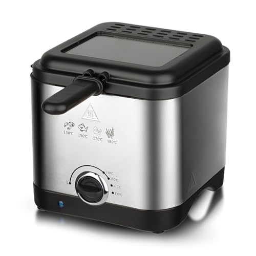 Elektrische Fritteuse 2,5 L – For Den Privaten Und Gewerblichen Gebrauch For Pommes Frites, Brathähnchen, Youtiao – Kompakter Frittiertopf von TS TAC-SKY