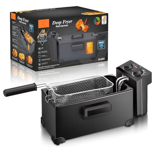 Elektrische Fritteuse For Den Privaten Und Gewerblichen Gebrauch – Ideal For Pommes, Frittierten Teig, Spieße – Kompaktes Design von TS TAC-SKY