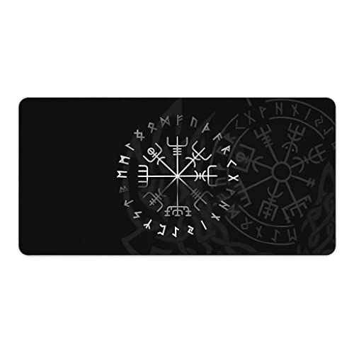 Gaming-Mauspad Nordische Wikinger-Mythologie Mauspad Großes Mauspad Erweitert Rutschfesten Gummiboden Wasserdicht Große Tastatur-Pad Mit Genähten Kanten, Geeignet Für Spiele Und Büro. ( Color : Style1 von TS TAC-SKY