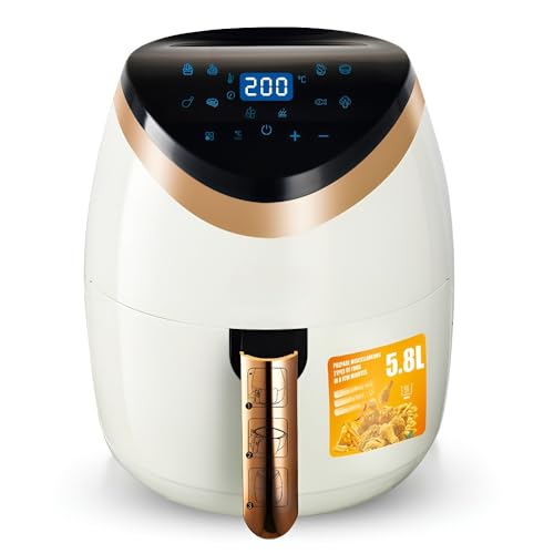 Smart Touch Air Fryer, 5,8 L, Großes Fassungsvermögen, For Den Heimgebrauch, Vollautomatisch Mit Mehreren Funktionen, Einfach Zu Bedienen, Gesundes Kochen von TS TAC-SKY