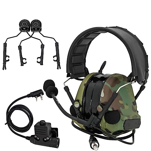 TS TAC-SKY C III Noise Cancelling Tactical Headphones, Neues Abnehmbares Kopfband Und ARC-Helmschienenhalterung Für U94 PTT (Color : CP) von TS TAC-SKY
