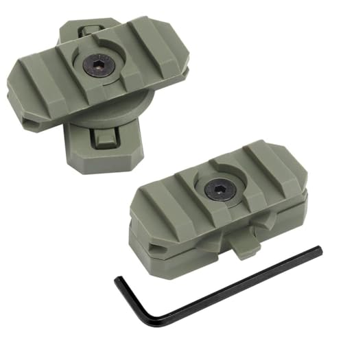 TS TAC-SKY Fast Helmet ARC Rail Mount Adapter Flügelschienenmontage Seitenschienenmontage 2ST Taktischer Helm Drehbarer Picatinny Adapter, Airsoft Helmzubehör(BKC) von TS TAC-SKY
