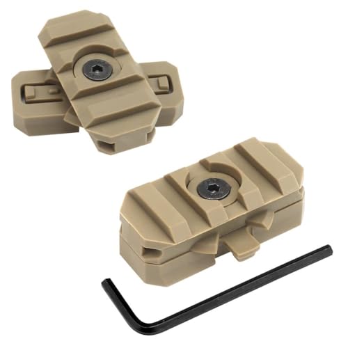 TS TAC-SKY Fast Helmet ARC Rail Mount Adapter Flügelschienenmontage Seitenschienenmontage 2ST Taktischer Helm Drehbarer Picatinny Adapter, Airsoft Helmzubehör(BKD) von TS TAC-SKY