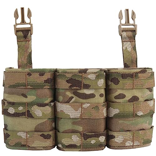 TS TAC-SKY Fast Tactical 7.62 Triple AR15 Pouch Vest Button Front Panel Retention Insert MOLLE Clip Für Taktische Weste V5 Vest (Color : BCP, Size : One Size) von TS TAC-SKY