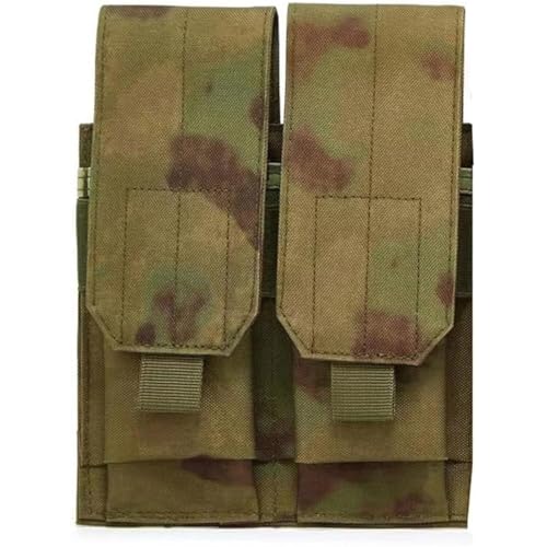 Outdoor AK Airsoft Schießausrüstung Molle Kampftasche Weste Zubehör Taktische Doppelmagazintasche Patronenclip Munitionsträger Munitionshalter(A-TACS FG) von TS TAC-SKY