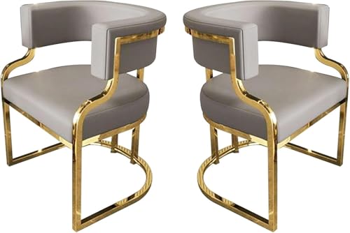 TS TAC-SKY Schminkstühle Aus Metall, Zeitgenössischer Samt Mit Goldenen Metallbeinen for Esszimmer, Schminkstuhl, Esszimmerstuhl, Mid Century Modern Esszimmerstühle(G,6 Piece Set) von TS TAC-SKY