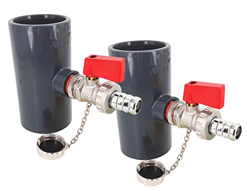 TS-TRADES 2er Set - Entleerungset BZW. Befüllungsset - PVC-U T-Stück Fitting DN50 inkl. KFE-Ventil/für z.b. Pool Haustechnik Schwimmbad etc. TS-TRADES 2er Set - Entleerungset BZW. Befüllungsset - PVC-U T-Stück Fitting DN50 inkl. KFE-Ventil/für z.b. Pool Haustechnik Schwimmbad etc. von TS-TRADES