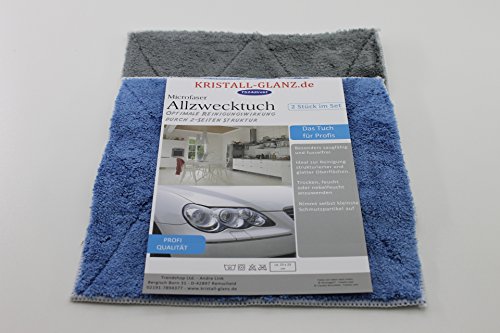 Kristall-Glanz Spültücher Premium 2er blau/grau von TS24direkt