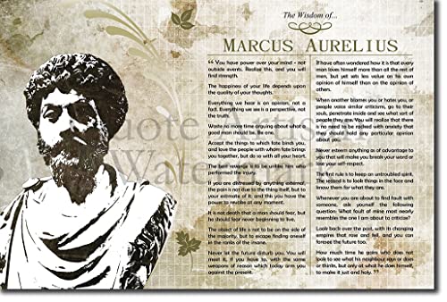 TSALF Foto Auf Leinwand Kein Rahmen Die Weisheit des Marcus Aurelius Dekorative Wohnzimmerposter 60x90cm von TSALF