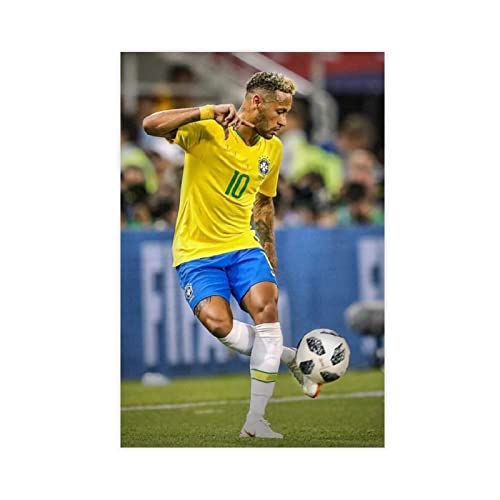 TSALF Kunstdruck Poster Kein Rahmen Neymar Stop Ball Poster Neymar Copa America 2021 Poster Neymar Brasilien Poster Neymar Jr Kunstposter 30x50cm von TSALF