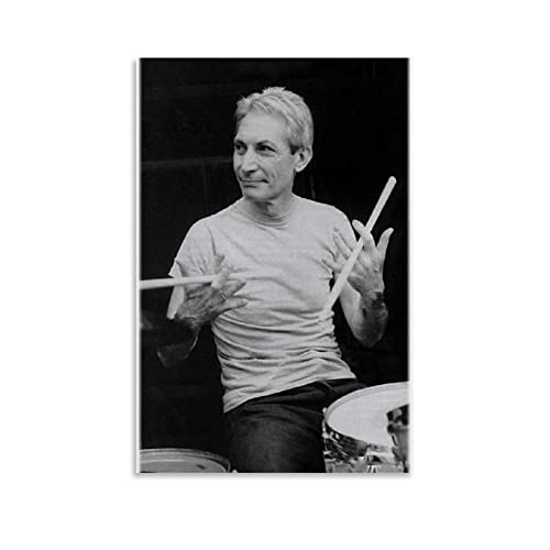 TSALF Poster und Drucke Kein Rahmen Charlie Watts Classic Drummer History Collection 60x90cm von TSALF