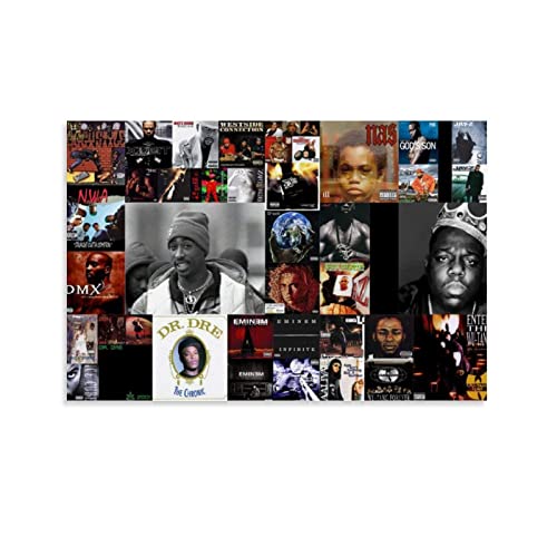 TSALF Poster und Drucke Kein Rahmen Rap Hip Hop Musik Sänger Rapper Set Print On Scroll Wall Art Picture Family Home Decor Schlafzimmer Dekorative Poster 60x90cm von TSALF